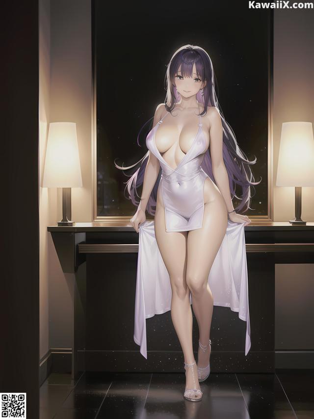 Hentai - 华彩繁花 Set 2 20230602 Part 16 No.e101a5 A woman in a white bodysuit standing in front of a window.