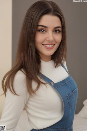 A woman in a black dress posing for a picture.